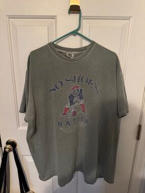 Comfort Colors Olive Green 'No Shoes Nation' Graphic Tee